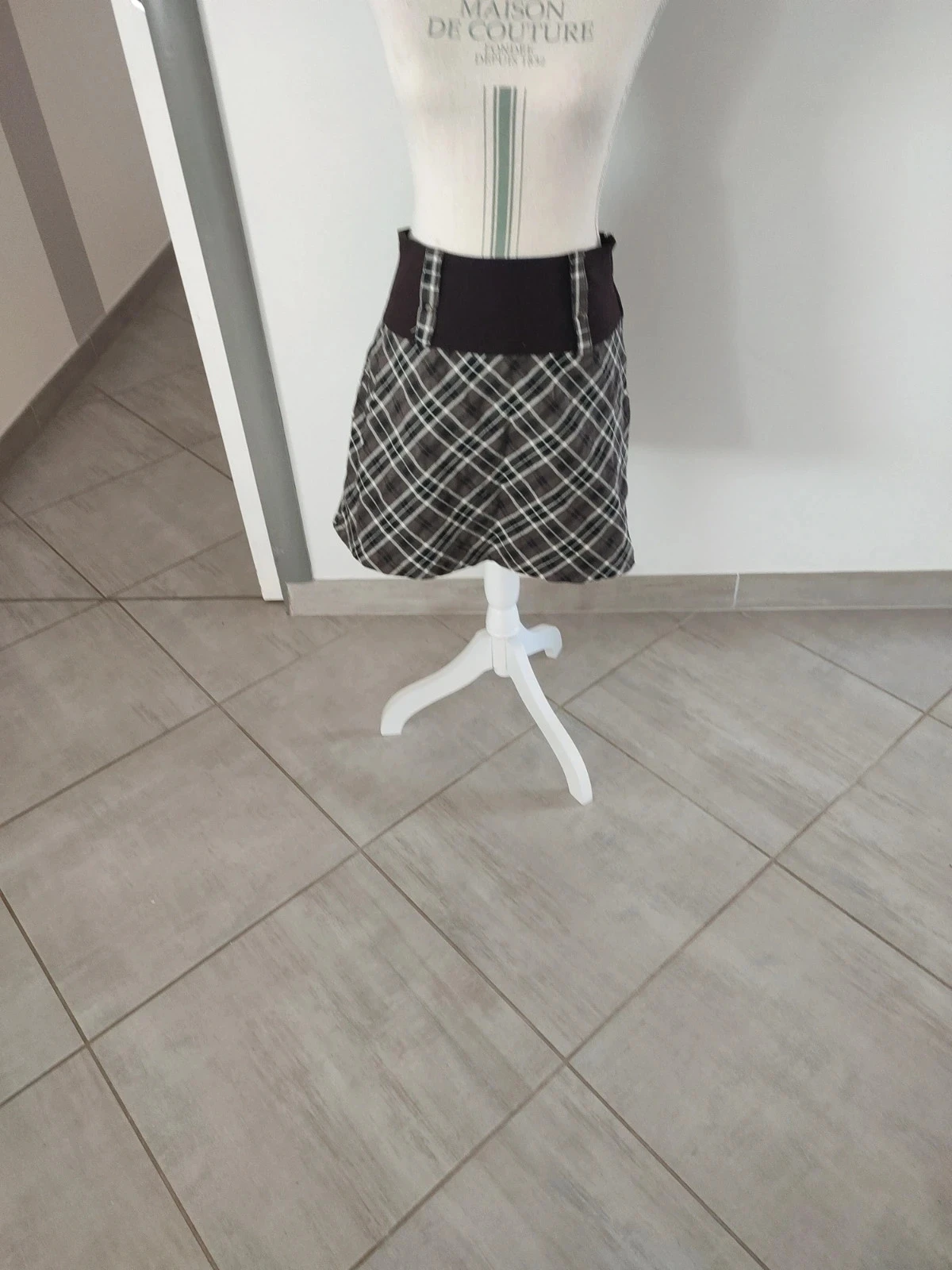 Jupe a carreaux femme taille 38 cache cache